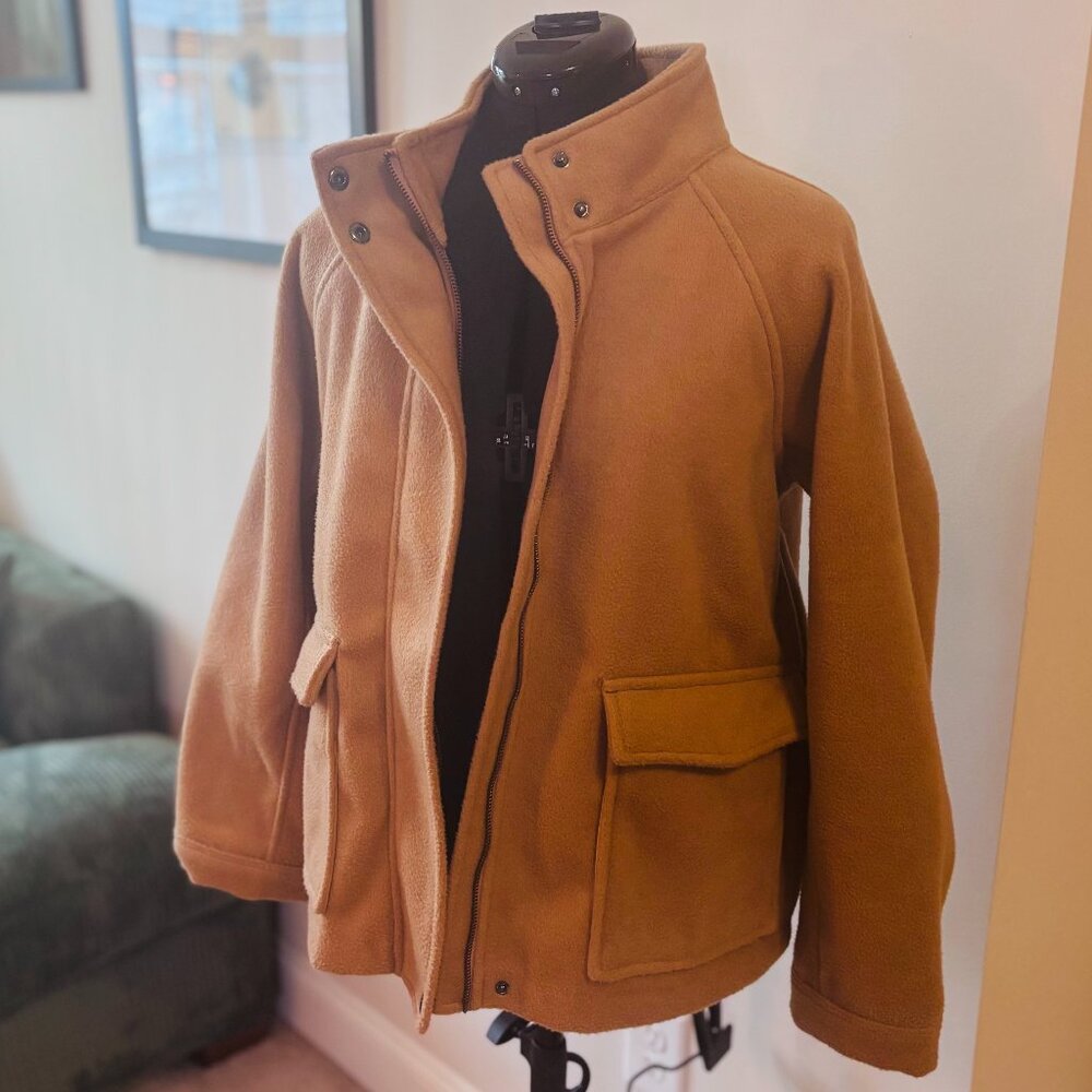 Banana Republic Brushed Short Jacket- Camel- M